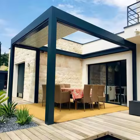 Aluminum Metal Outdoor Garden Patio Waterproof With Roof 6X3 Gazebo Sunroom Canopy Gazzebo Gazebos P