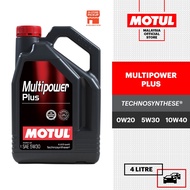 MOTUL Multipower Plus 0W20 5W30 10W40 4L Minyak Enjin Technosynthese SP