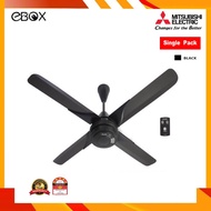 Mitsubishi C56-RQ4-P 56-inch 4-Blade Remote Ceiling Fan (Black)