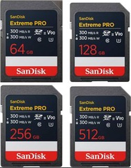 SanDisk SDXC Extreme PRO SD UHS-II V90 300MB/s Flash Memory Card 64GB 128GB 256GB 512GB