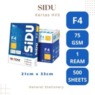 Sidu Paper HVS F4 75 Gsm HVS Paper PhotoCopy Sinar Dunia F4 75 Gsm 1 Ream/