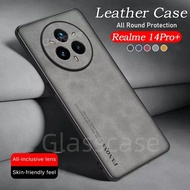 Casing For Realme 14 X Pro Plus 14T 14X 14Pro 14ProPlus 14Pro+ Realme14X Realme14Pro+ Sheepskin Leat