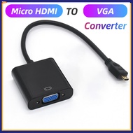 Micro HDMI Input to VGA Output Connector Micro HDMI to VGA Cable Adapter 1080P for Camera Laptop PC HDTV PS4 Projector TV