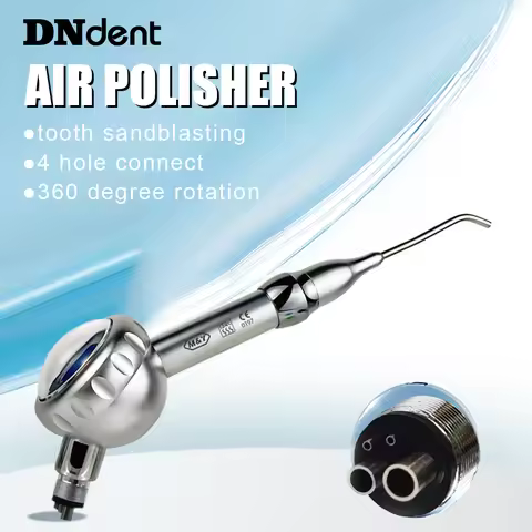 4hole metal Dental Air Polisher Abrasion master water spray Sandblaster Air Flow Free Shipping
