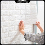 Tonchean Sticker Wallpaper Dinding 3D Embossed Brick Model 77x70cm - TC073
