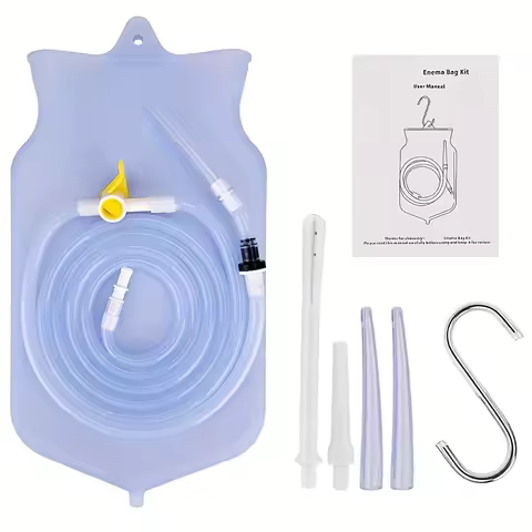 Home enema kit; colon cleansing silicone enema bag washout; reusable enema kit for men and women