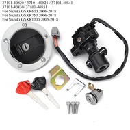 Ignition Switch Fuel Gas Cap Seat Lock Key For Suzuki GSXR600 GSXR750 GSXR1000 37101-40820 37101-408