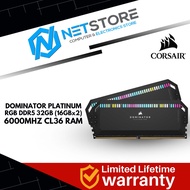 CORSAIR DOMINATOR PLATINUM RGB DDR5 32GB (16GBx2) 6000MHZ CL36 RAM - CMT32GX5M2E6000C36