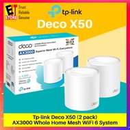 Tp-link Deco X50 AX3000 Whole Home Mesh WiFi 6 System with speeds up to 3.0 Gbps