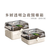 First Aid Kit First Aid First Aid Box Three-Layer Foldable Medicine Box Storage Health Care Nursing 