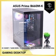 Aquaron PRO Black ASUS Prime B660M-K Intel i5-12400F 16GB DDR4 RAM 512GB NVMe SSD RTX 4060 8GB Refur