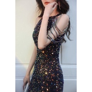 2024 Evening Dress Sequined Dress Prom Dress Banquet Dress Host Dress Sexy Dress Prom Dress Tail Tee