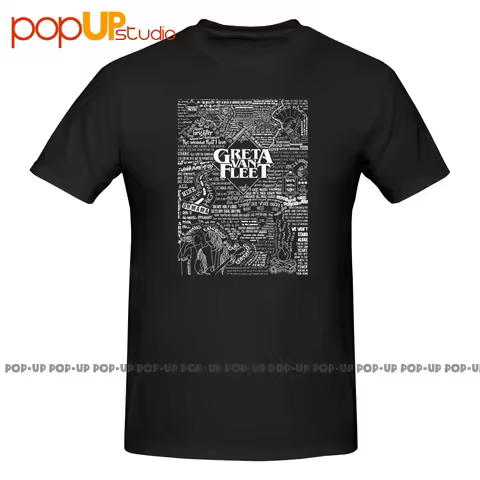 Greta Van Fleet Strange Horizons Tour 2021 P-207 Shirt T-shirt Tee Rare Casual Splicing All-Match
