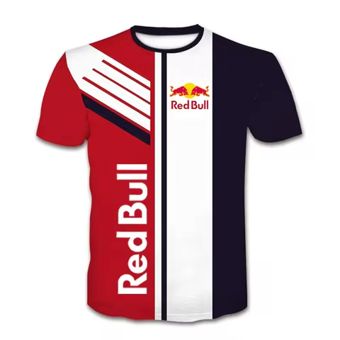 2025 Newest Red Bull T-shirt, Fashion Racing Shirt, 3D Red Bull Print T-shirt, Urban Fashion Red Bul