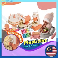 Play Doh Color Clay Creations Noodle Machine Ice Cream Maker Toy for Kids Pretend Playset Mainan Tanah Liat Non-Toxic
