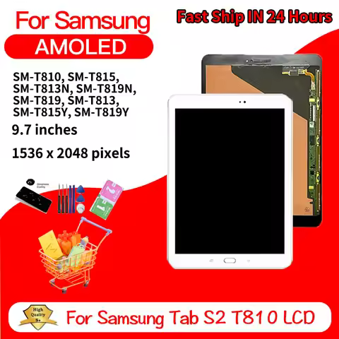 9.7“New For Samsung Tab S2 9.7 T810 T815 T813 T819 T817 LCD Display Touch Screen Digitizer SM-T810 S