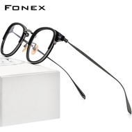 FONEX Acetate Titanium กรอบแว่นตาผู้ชาย2022 Vintage Oversize Square แว่นตาผู้หญิงแว่นตาแว่นตา GD001-BY