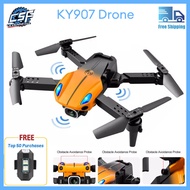 Original Mini Drone KY907 HD 4K Foldable Wifi FPV 2.4GHz 6-Axis RC 4 Channels Aircraft Drone Helicopter Toy Easy Adjust Frequency Drone With Camera And Video Hd Wifi Mini Foldable KY907 Drone KY907 Mini Drone With Free Storage Bag