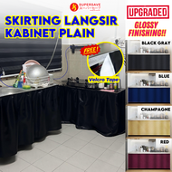 SUPERSAVE Cabinet Curtain Langsir Sinki Vecro Home Minimalist Curtain Langsir Plain Dapur Langsir Ti