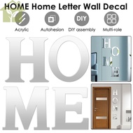 3D Home Letter Sign Décor Acrylic Home Sign Mirror Wall Art Creative DIY Wall Sticker Decal  SHOPABC3708