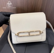 Sold🌈Hermes🧡Mini Roulis🧡冰川白金扣🧡98新🌈Evercolor皮🌟MiniRoulis🌟roulis🌟豬鼻子🌟愛馬仕🌟