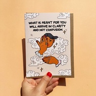 給予鼓勵的明信片：What is Meant For You Will Arrive in Clarity Encouragement (屬於你的，終將清晰抵達)