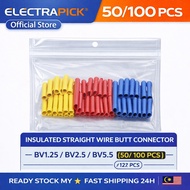 Electrapick Insulated Wire Butt Connector BV1.25 / BV2.5 / BV5.5 50PCS / 100PCS | Electrical Crimp S