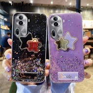 Phone Case for Oppo Reno11 Pro 11F Back Cover Starry Sky Cartoon Pentagram Pattern Silicone Soft Glossy Clear for Oppo Reno 11F 11 Pro Cover Cases