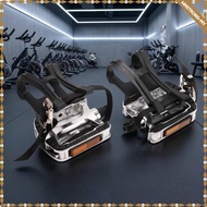 [WhstrongMY] Cycle Pedals 9/16 Threaded Bike Pedal Strap Cycle Accessory Black and Silver
