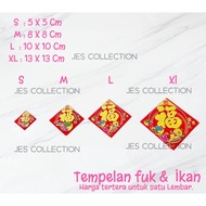 Fu FUK Writing Patch Chinese New Year PARCEL Decoration Door Patch Square PARCEL Sticker