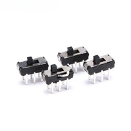 50PCS/Lot New Slide Switch 2 Position 6 Pin Toggle Switch For PCB DPDT Vertical Switch Lever Switchs