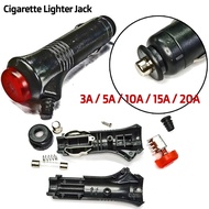 Replacement Car Socket Lighter Male Jack With Switch ON OFF Male Socket Plug Fuse 3A 5A 10A 15A