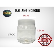 Balang Kosong /Balang Kuih Plastik PET Container/Balang Biskut /Balang/Plastic Jar/ Spice Container Clear Lid