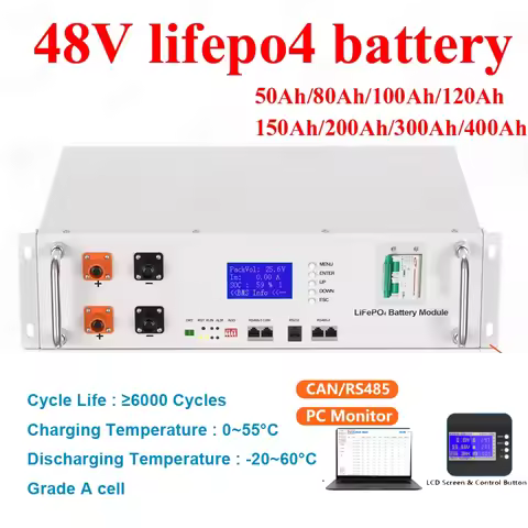 Gtk 48V 51.2V 80Ah 100Ah 100A 120Ah 150Ah 200Ah 10 KWH 300Ah 400AH lifepo4 lithium batterry bluetoot