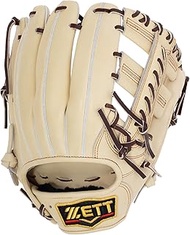Zett Pro State Soft Baseball Glove for Second/Short Right Throw, Pastel Brown x Brown, Size: 3 BRGB3