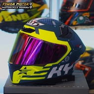 KYT FULL FACE SINGLE VISOR 🇮🇩 TT-COURSE FUSELAGE MATTE YELLOW