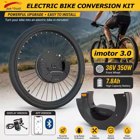 24"-29" 700C iMortor 3 Wireless E Bike Wheel Kit 350W Front Motor 40KM/H Electric Bike Conversion Ki