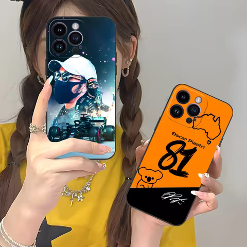 Mobile F1 Racer Phone Case for iPhone 16 15 14 13 12 11 X XR XS 8 7 Pro Max Plus Mini Black Smartpho