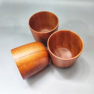 (Set Of 3 Cups) Beautiful Natural Twisted Wooden Cup 8x8 cm, Drink Water, Tea Of Craft Closet