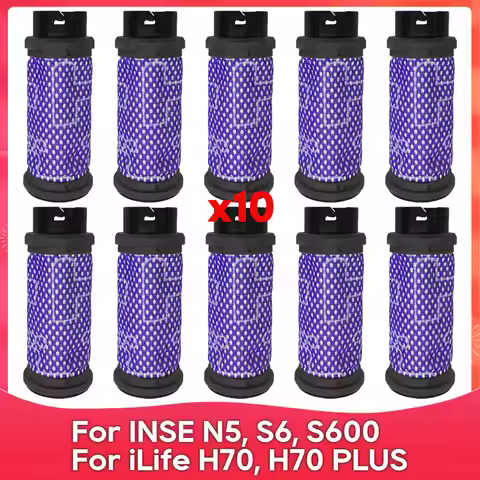 Compatible For ( ILIFE H70, H70 Plus, INSE N5, S6, S6 Plus, S600 ) Vacuum Cleaner Filter Accessory S