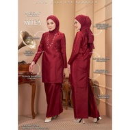 MYLEA KURUNG MODEN PLAIN KAIN KIPAS BELAKANG Material Shantung SILK BY ANGGUN COLLECTION