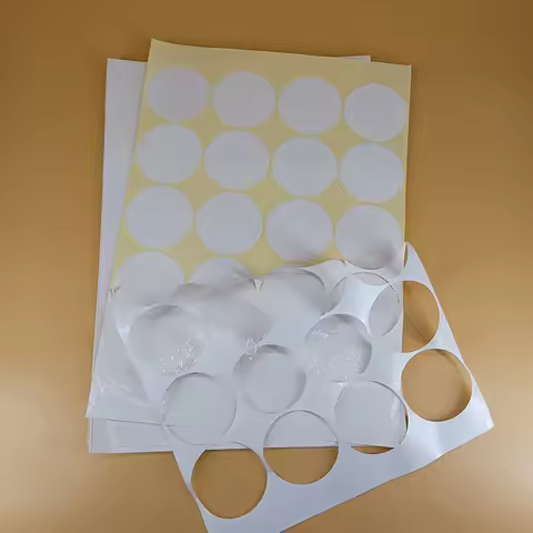 10 Sheets Glossy Round Dot Sticker A4 Kiss Cut Dot Sticky Label Bright White Circle Dot Sticker Offi