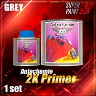 Aikka AK0110 2K Primer + Hardener 4:1 SET 0110 Undercoat Putty 3 Colour Hitam Putih Kelabu Home DIY 