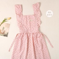apron for woman apron apron kitchen Apron Girl Sweet Princess Plaid Bubble Cotton Fabric Household K