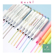 [Ready Stock] Kachi 18 Colors Morandi Marker Vintage Pen Fluorescent Macaroon Highlighter Writing To