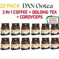 12 Packs DXN Ootea Cordyceps Coffee Mix 3 in 1 DXN Premix Coffee with Oolong Tea and Cordyceps