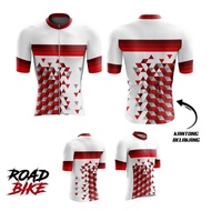 Jersey Roadbike Custom | Sepeda Roadbike Balap Premium | MERAH PUTIH