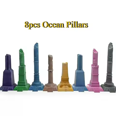 8PCS/SET Saint Seiya Myth Cloth Scene Accessories - Marine Generals 7 Great Ocean Pillars with Broke