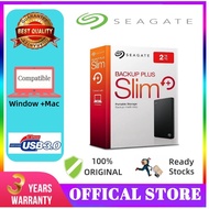 【Local Ship】Seagate 2TB 1TB Hard Drive Backup Plus Slim External Hard Drive HDD USB 3.0 Hard Disk