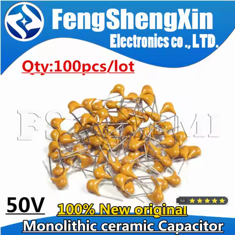 100pcs 50V monolithic ceramic capacitor 10PF ~ 10UF 22PF 47NF 220NF 1NF 4.7UF 1UF 100NF 330NF 0.1UF 